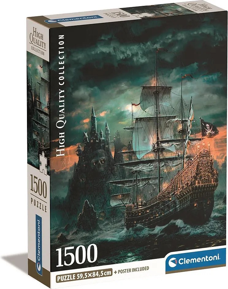 Kalózhajó Haunted Seas 1500 db-os Compact puzzle Clementoni
