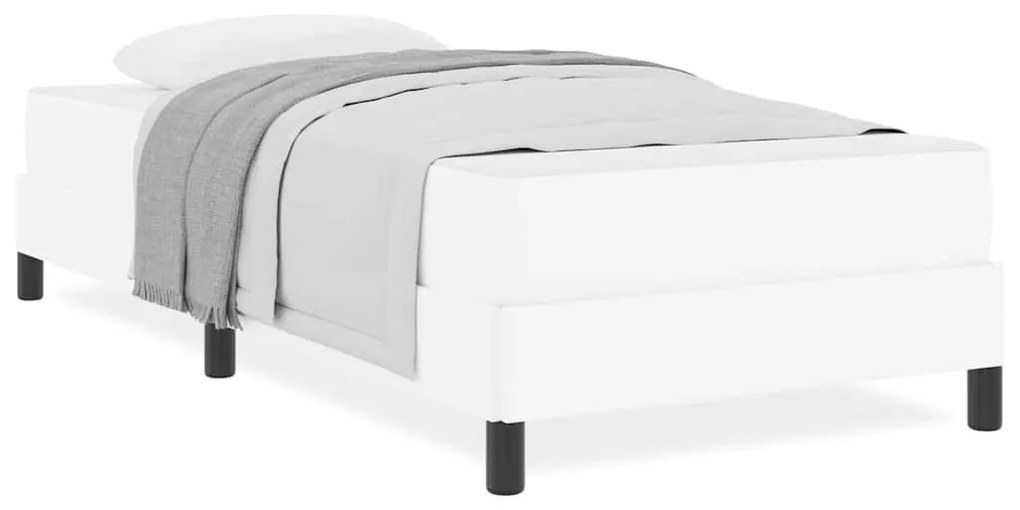 Ágy matracmal Tiszta fehér 90 x 200 cm Műbőr