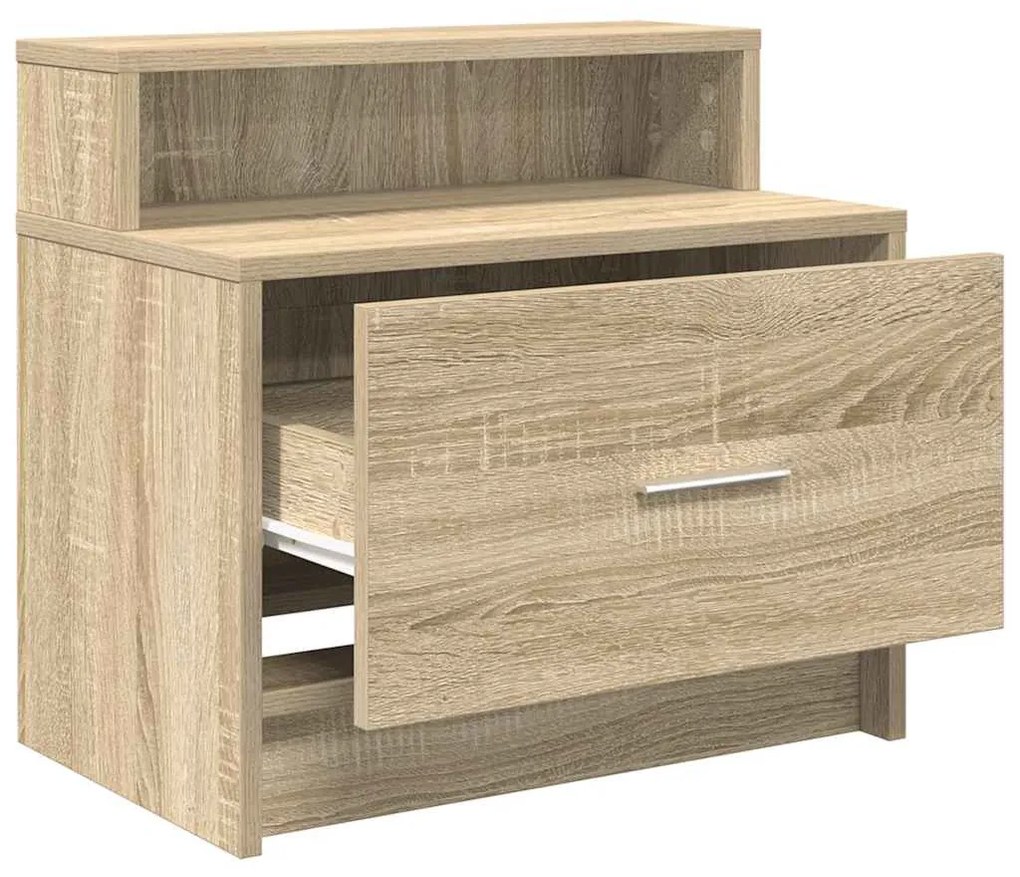 Éjjeliszekrények fiókkal 2 db sonoma tölgy 51 x 31 x 47 cm