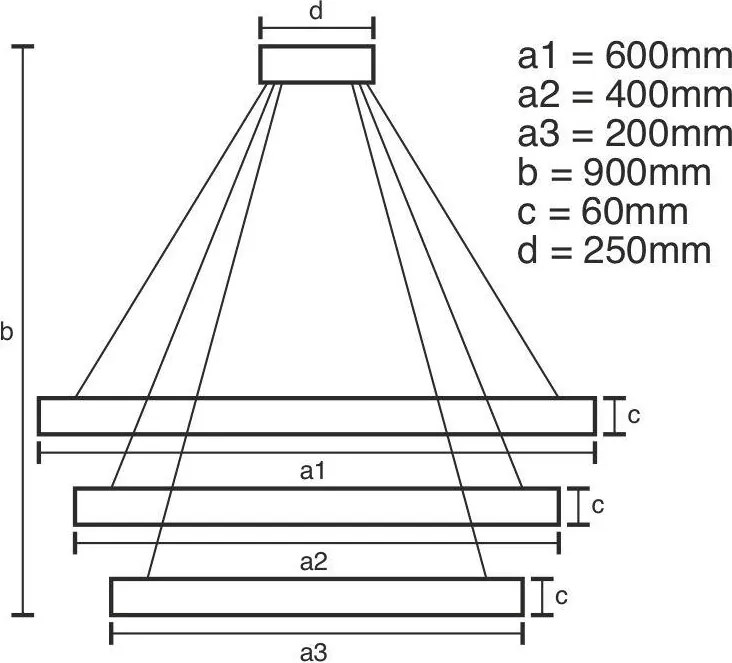NEDES J4318-B Modern Led Függesztett Lámpa IP20