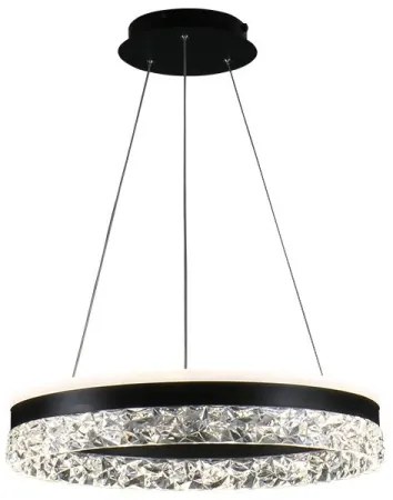 LED dimmelhető csillár zsinóron LED/80W/230V 3000-6500K fekete + távirányítás