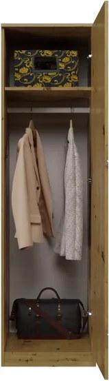 SD-50 gardróbszekrény, tölgy