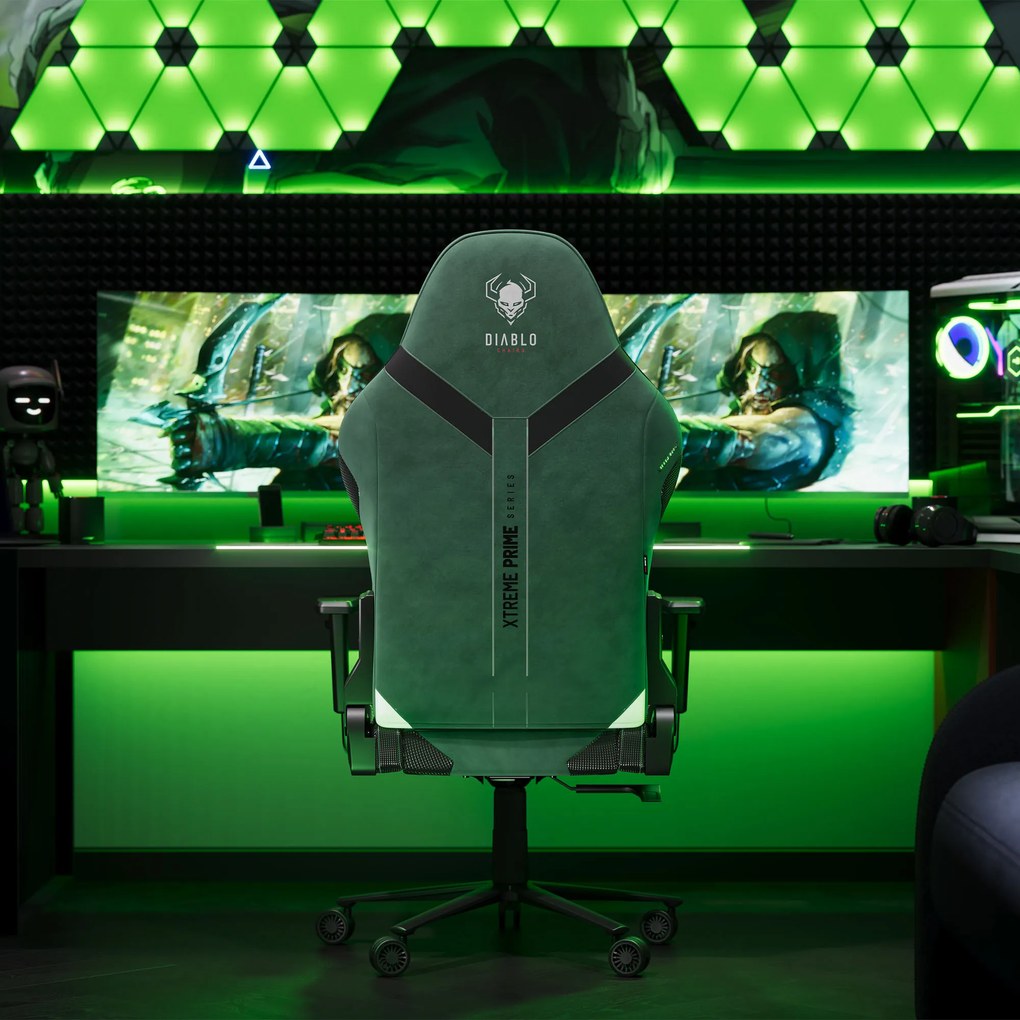 Gamer szék zöld Normal Size: Diablo X-One Prime Forest Green