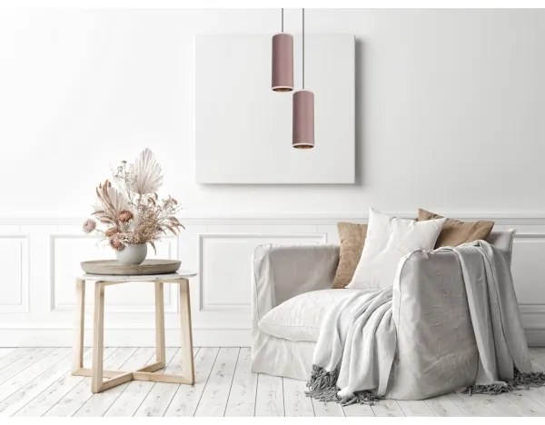 Avalo függeszték 2xE27/60W/230V, 20 cm, rózsaszín/fémes réz