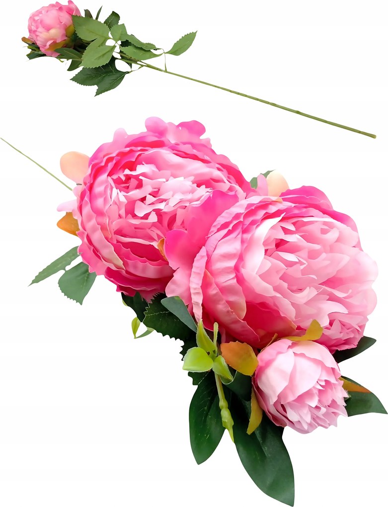 Bazsarózsa Ág Művirág 66cm Rózsaszín Mint Élő Dekoratív Váza Nagy