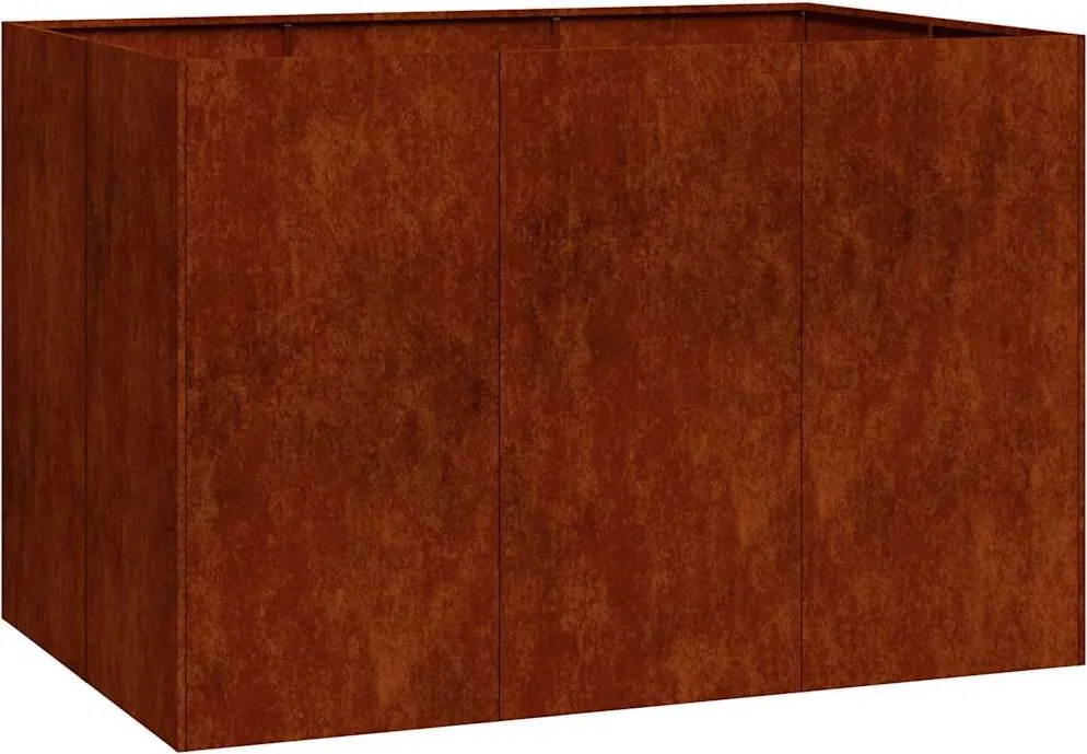 vidaXL ültető rozsdás 120x80x80 cm időjárásálló acélból