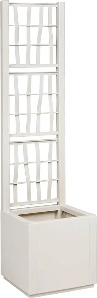 vidaXL Virágbox Fehér 36 x 36 x 140 cm Műanyag