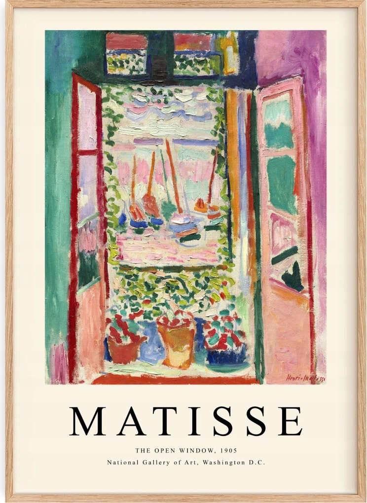 Poszter 50x70 Henri Matisse A Nyitott Ablak 1905 Nemzeti Művészeti Galéria