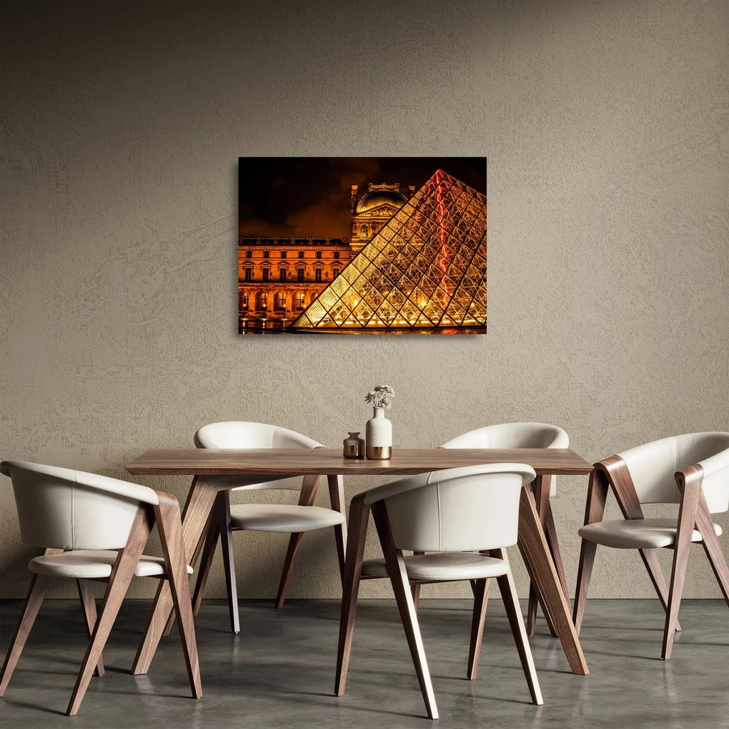 A párizsi Louvre képe (üvegen) (70x50 cm)