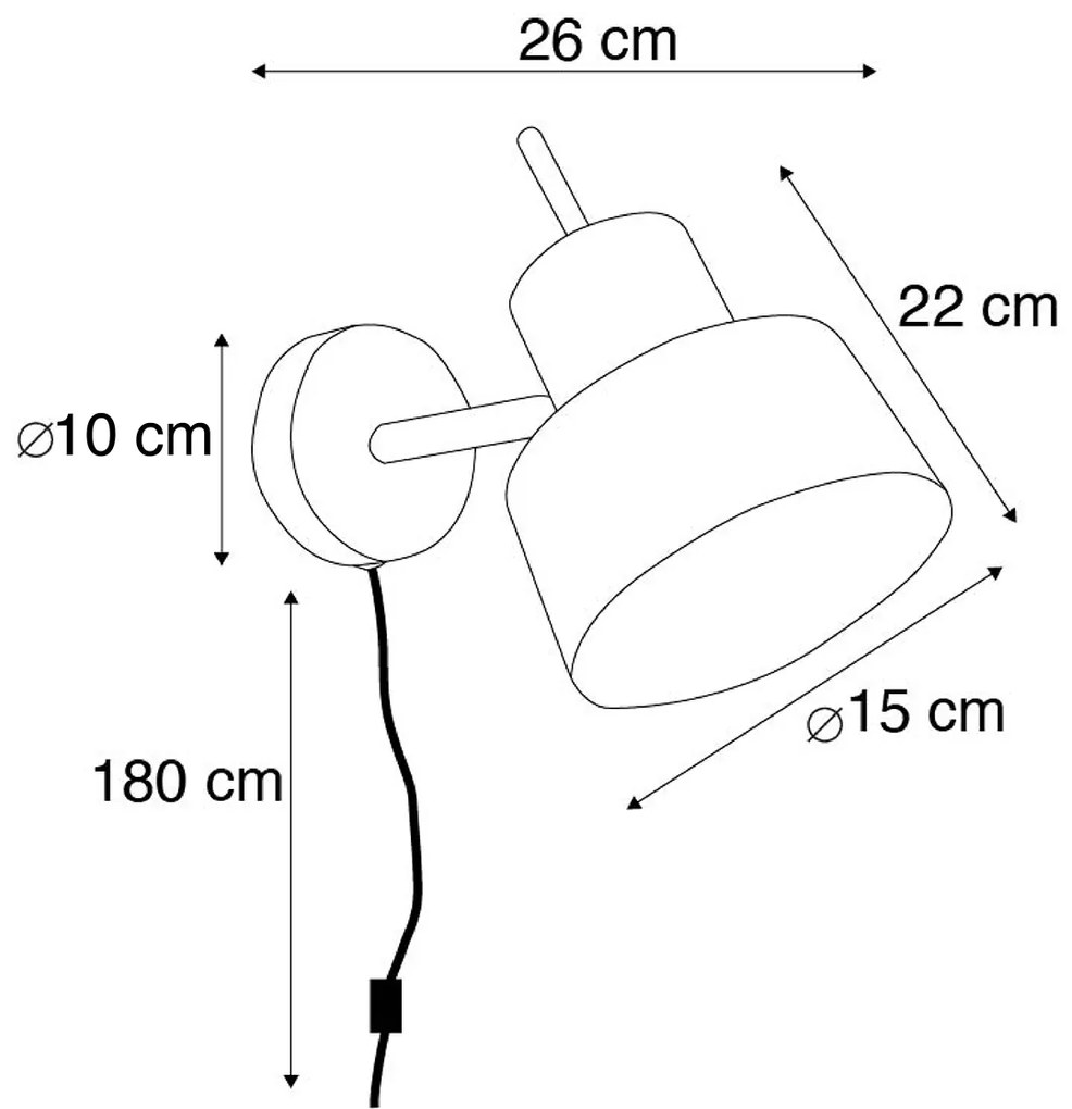 Okos fali lámpa fekete, WiFi-vel A60 - Chappie