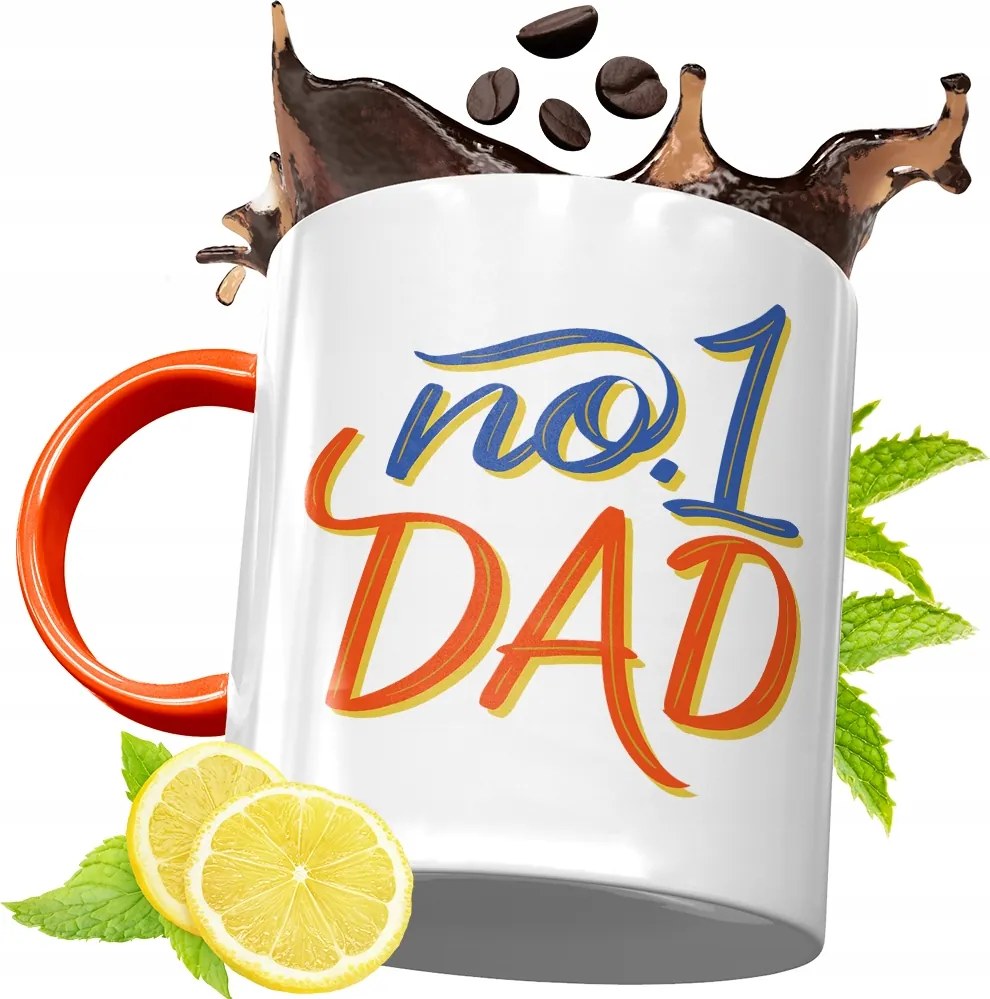 Narancssárga Bögre Apák Napjára Ajándék fényképes nyomtatással