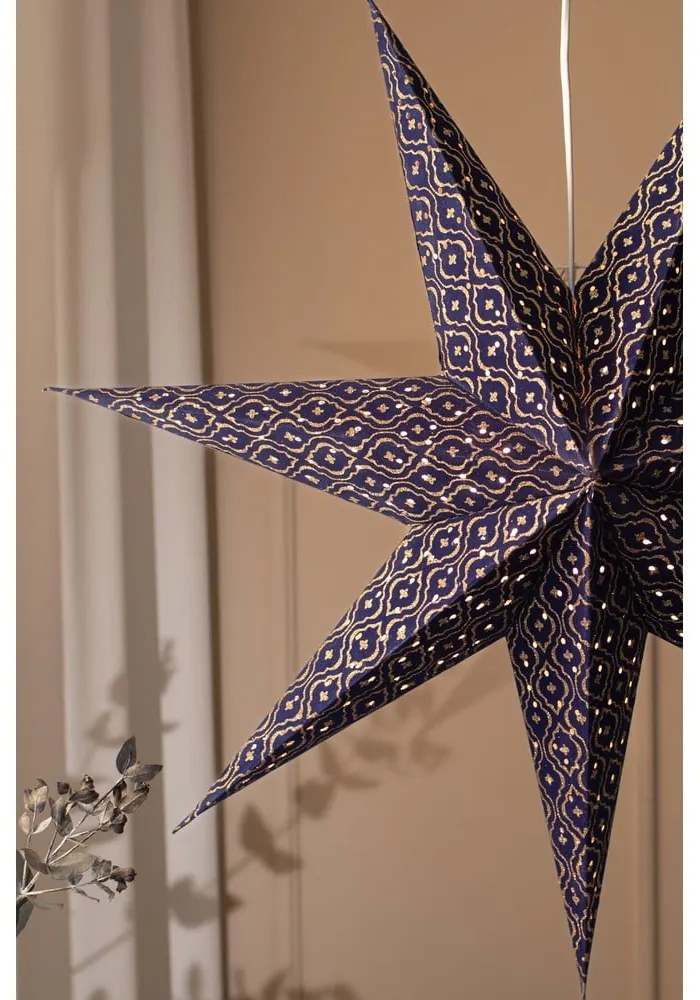 Sötétkék függő karácsonyi fénydekoráció Baroque – Markslöjd