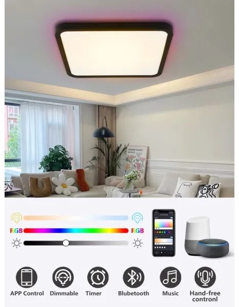 Immax NEO 07167-B40-LED RGBCCT 50W Wi-Fi Tuya dimmelhető lámpa fekete+DO