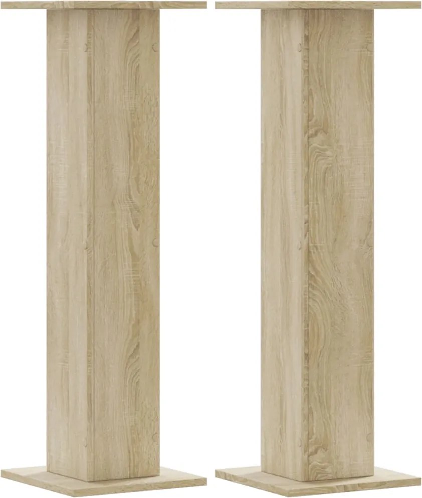 vidaXL 2 db sonoma tölgy szerelt fa növénytartó állvány 30x30x95 cm