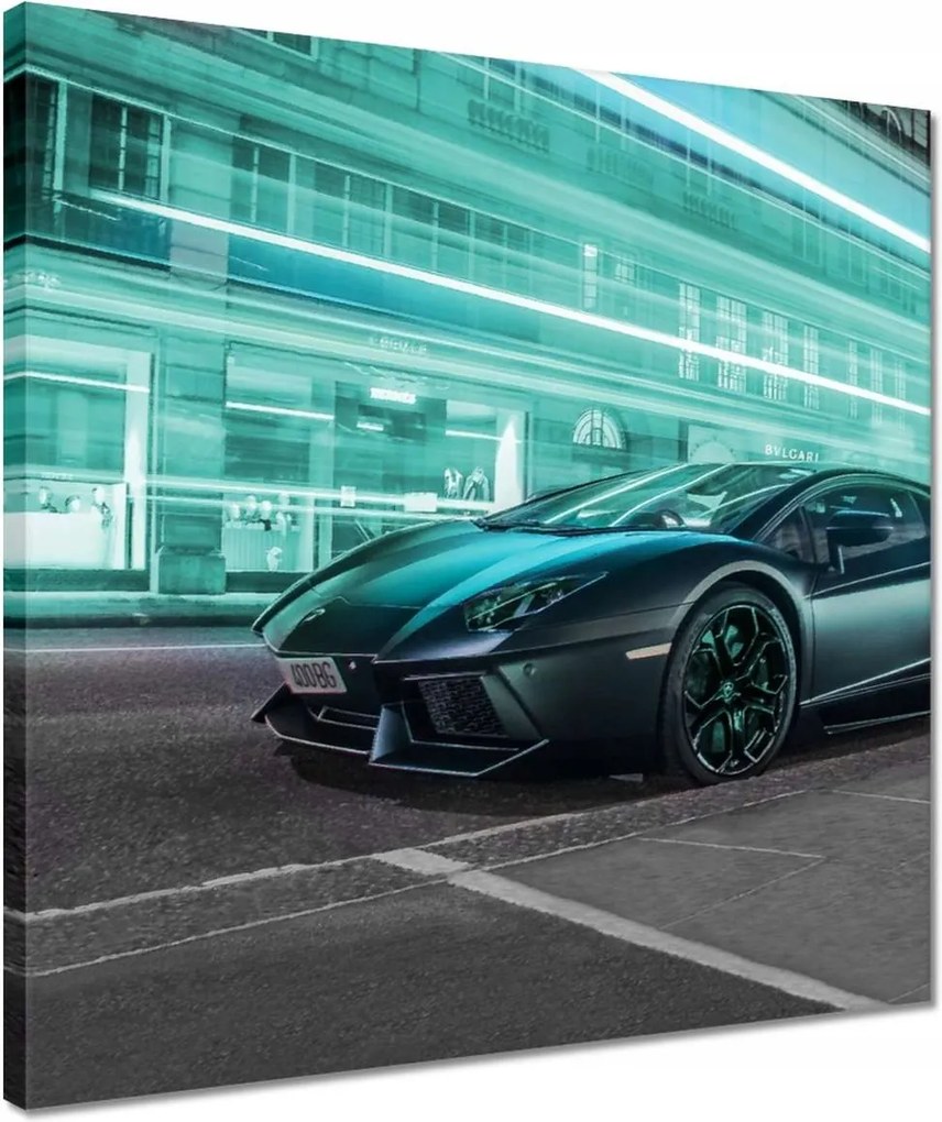 Vászonkép 40x40 Szuper autó Türkiz