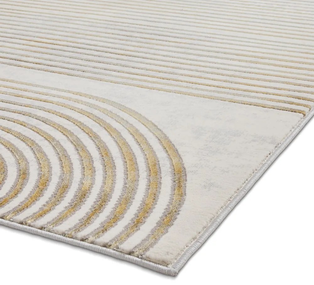 Világosszürke-aranyszínű szőnyeg 80x150 cm Apollo – Think Rugs