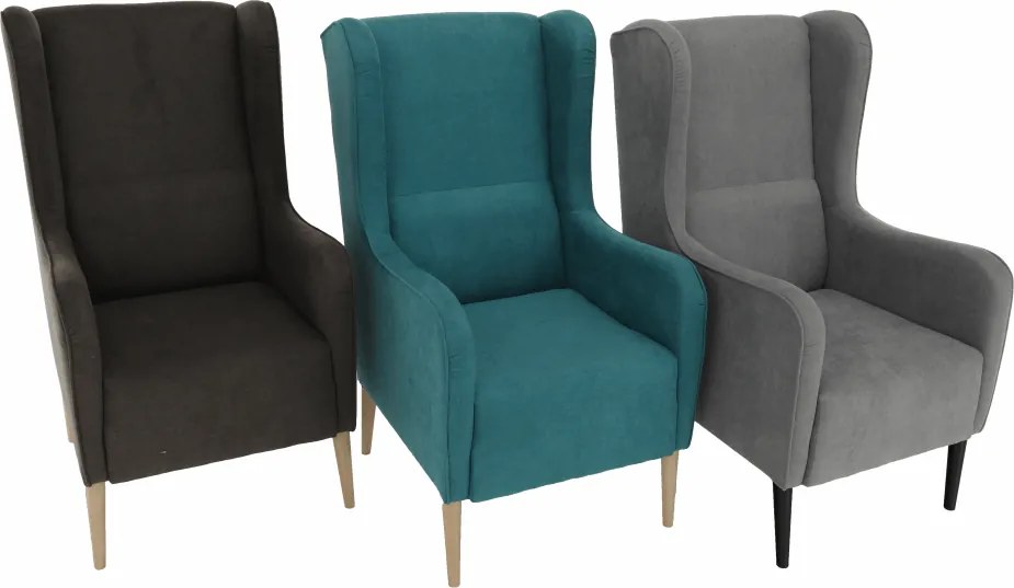 Kényelmes fotel, barna/bükk, BREDLY