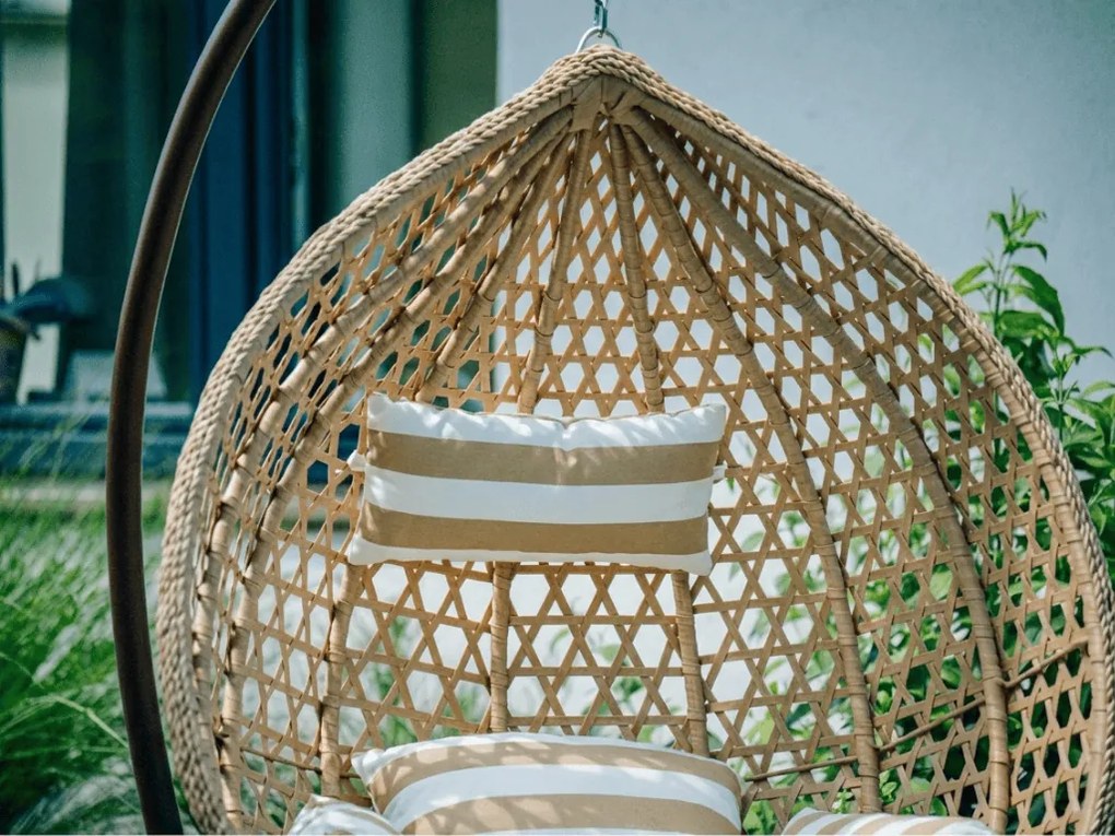 Világosbarna TROPIKAL függőszék állvánnyal