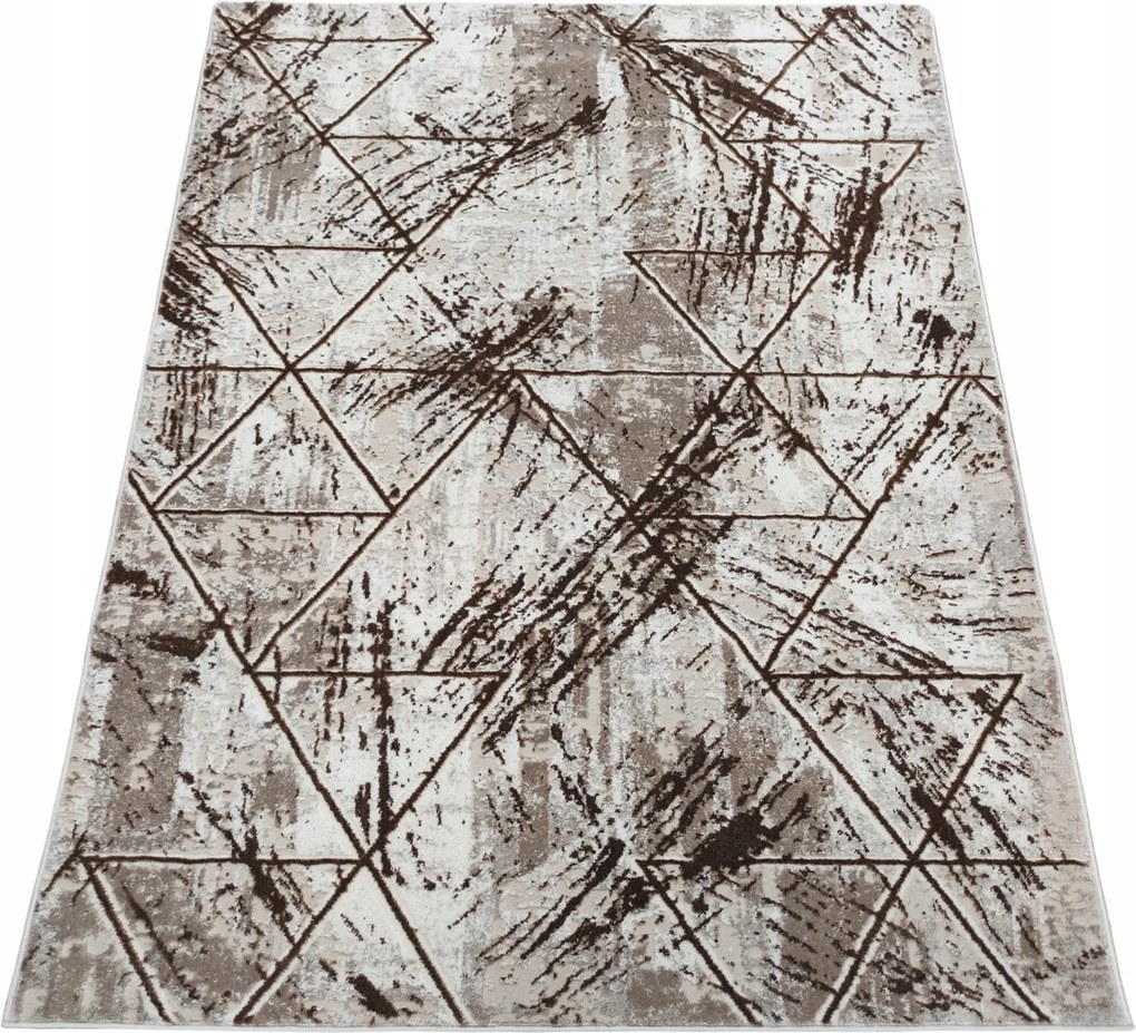 Szőnyeg 155x220 Modern Nappaliba Krémszínű Csillogás