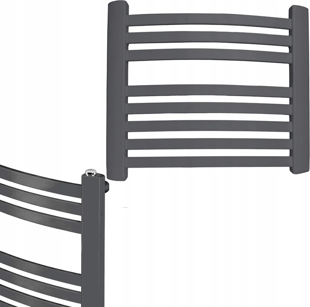 Fürdőszobai Fali Radiátor Antracit Létra GR2 500 x 570 8 Bordás 364W