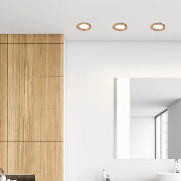 LED Beépíthető lámpa WOODY SPOT LED/12,5W/230V 4000K tölgy ø 16 cm