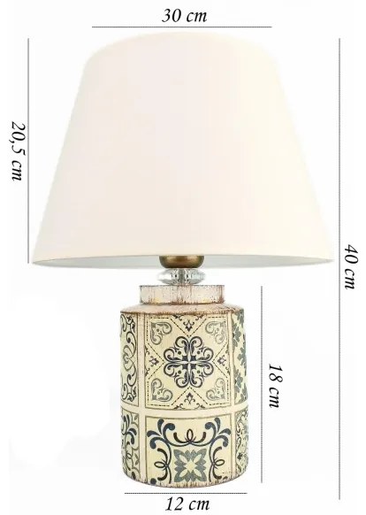 Asztali lámpa RAMZES 1xE27/40W/230V fehér