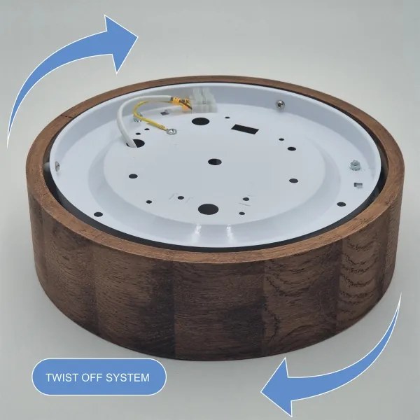 Brilagi - LED RGBW dimmelhető mennyezeti lámpa CARVALHO 1xE27/15W/230V Wi-Fi tölgy átm. 27,5 cm