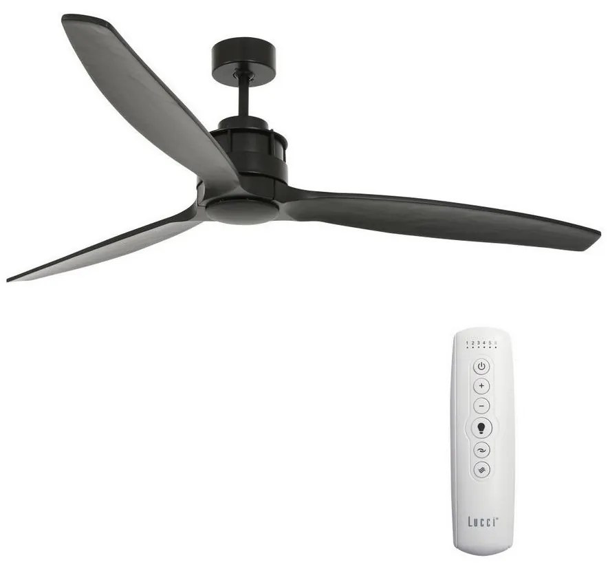 Lucci air Lucci air 210508 - Mennyezeti ventilátor AIRFUSION AKMANI paulownia/fekete + távirányító FAN00127