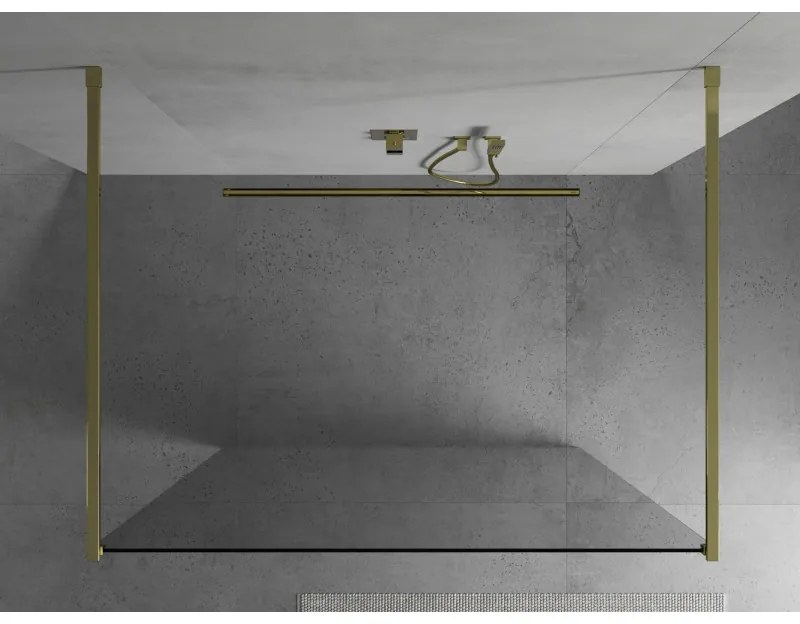 Mexen, Mexen Kioto zuhanykabin fala 155 x 200 cm, átlátszó 8 mm, arany - 800-155-002-50-00