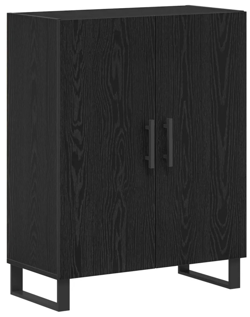 Highboard Fekete Tölgy 69.5x34x180 cm Mérnöki Fa
