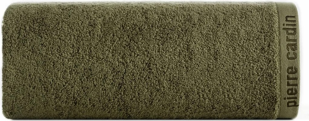 Pierre Cardin törölköző 70x140 Evi olivazöld prémium pamut 430gr
