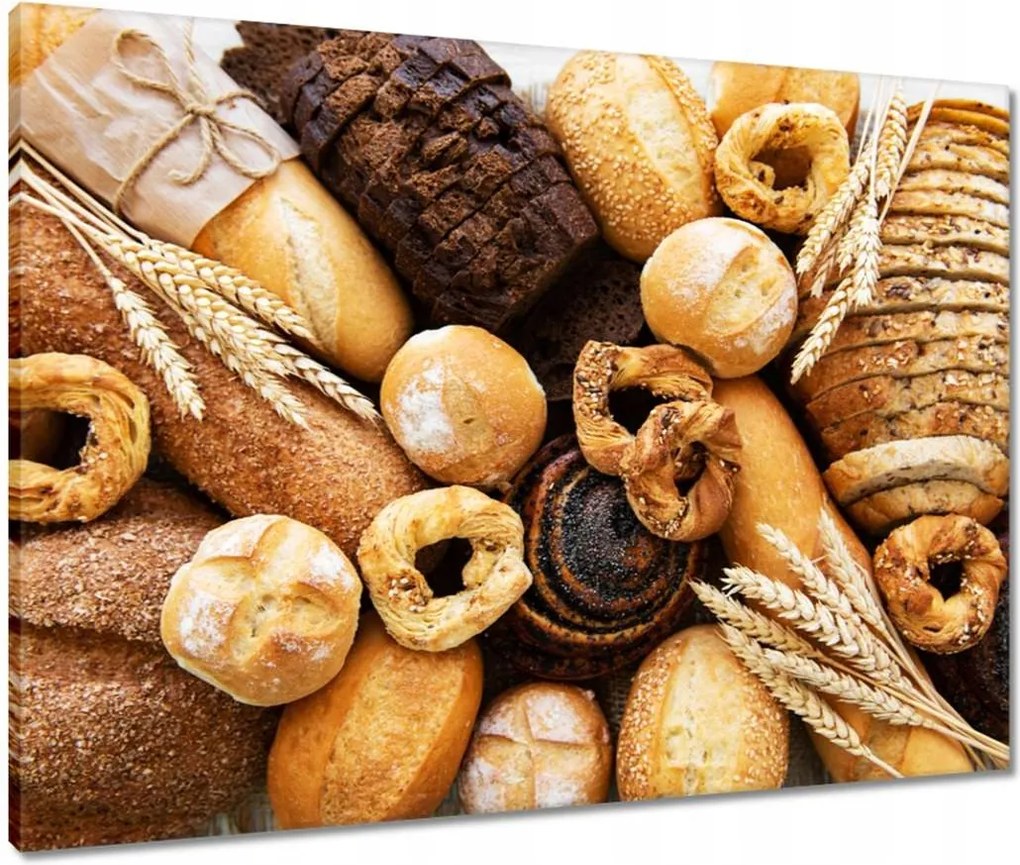 Vászonkép 80x60 Kenyér mix