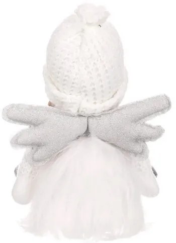 Karácsonyi dekoráció Angyal szívvel, magasság 41cm, fehér