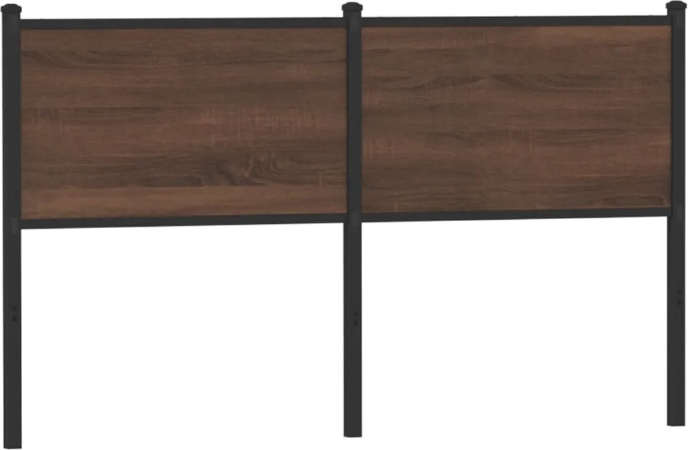 vidaXL barna tölgy színű szerelt fa és acél csere fejtámla 140 cm