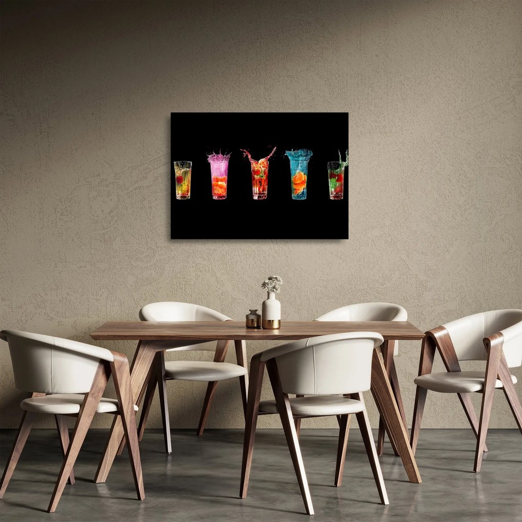 Az italok képe (üvegen) (70x50 cm)