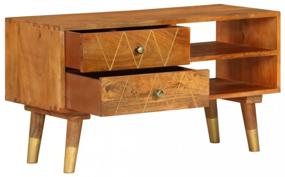 tömör mangófa TV-szekrény 85 x 35 x 47 cm