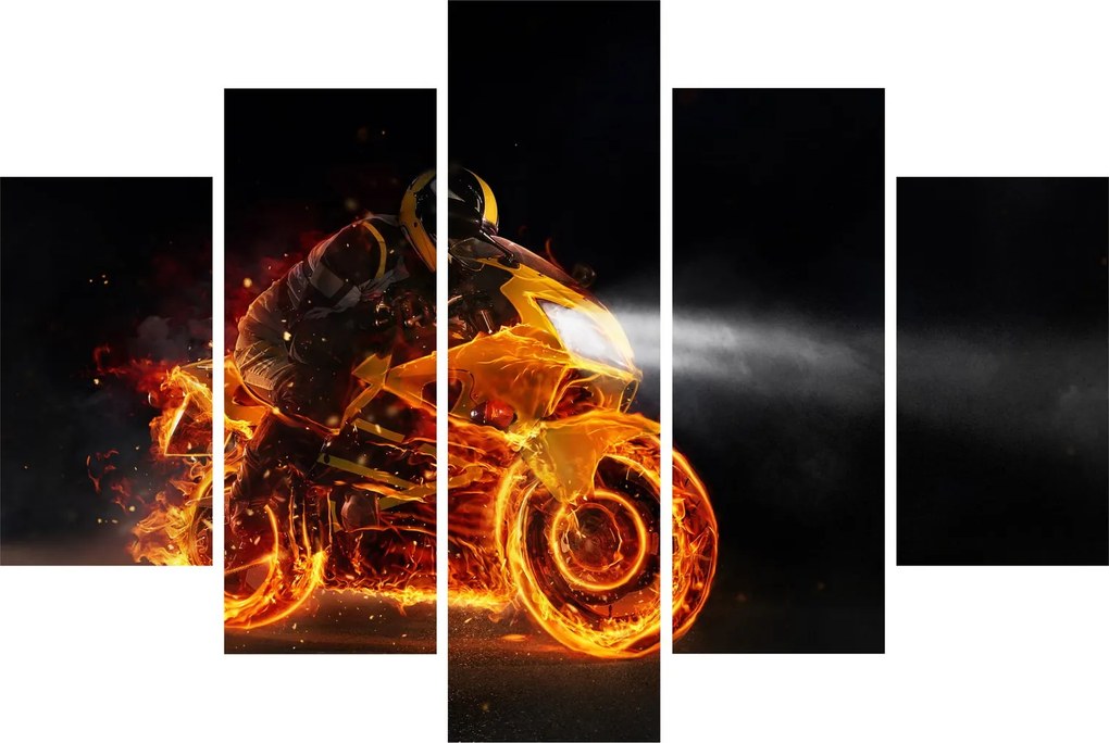 Kép - Motoros lángokkal (150x105 cm)