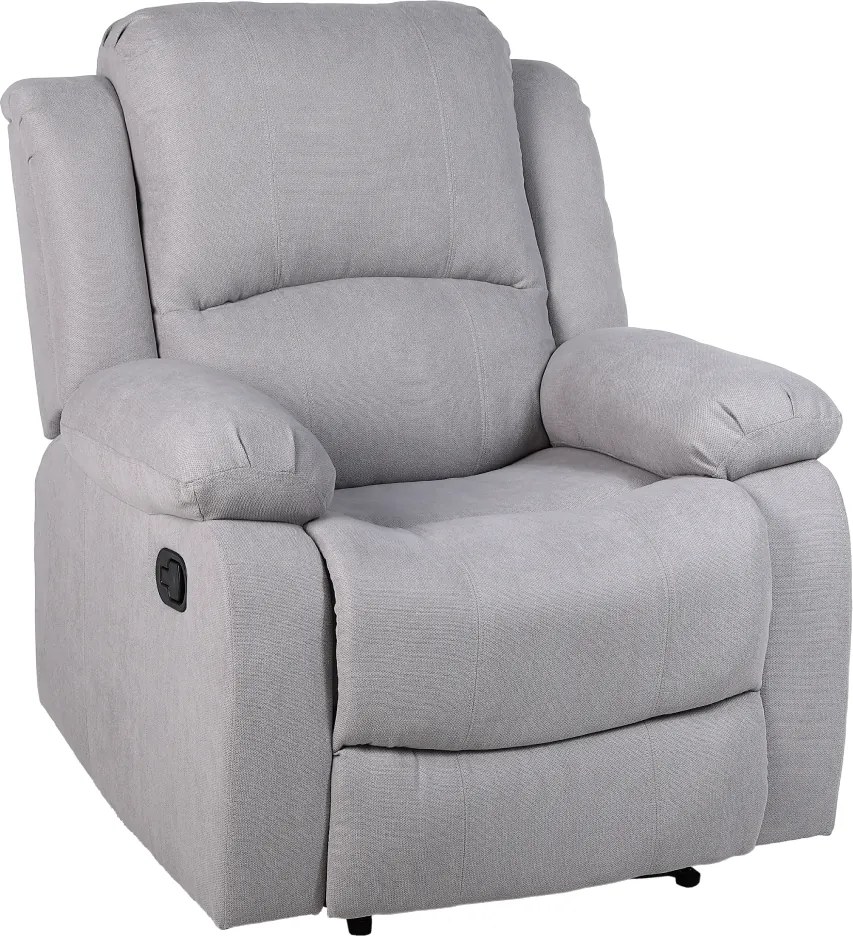 Pihentető fekvőszék, világos szürke szövet, ASKOY NEW