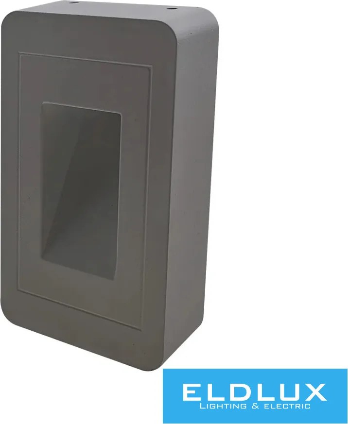 UNIVERSO Lábazati LED lámpatest 12w 1000lm 6500k 120° IP65 szürke 160x90x36mm