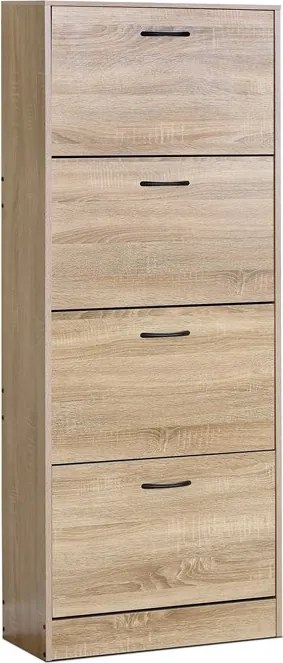 Cipőtartó barna színben, MDF kivitelben ABO-G1018 OAK