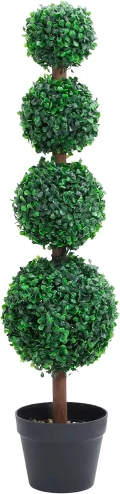 vidaXL zöld gömbalakú cserepes műpuszpáng 90 cm