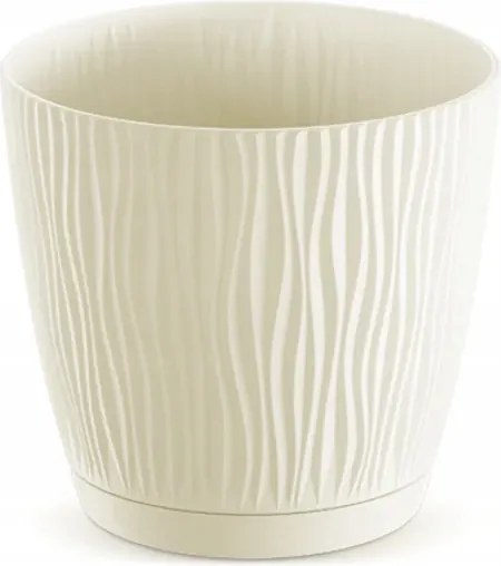 Kerek Virágtartó Prosperplast Sandy P Krémszínű 24 cm-es ablakpárkányra