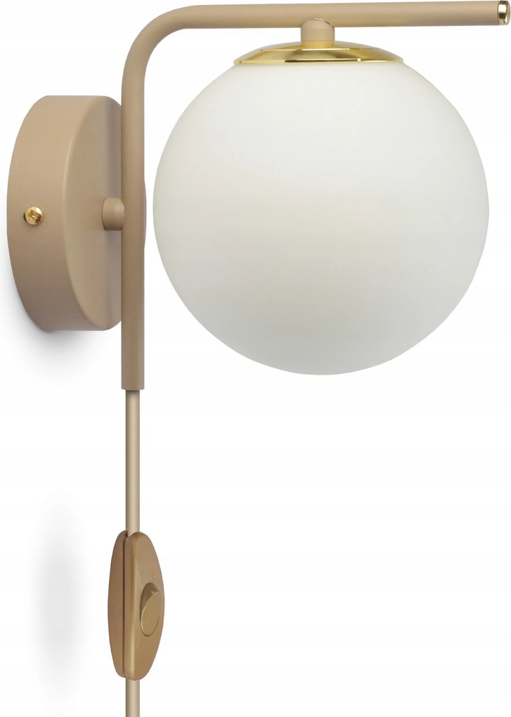 Fali lámpa bézs kapcsolóval és csatlakozóval G9 564-KPW Gray Beige