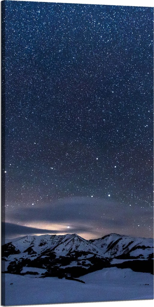 Vászonkép Kozmosz Természet Hegyek a hóban Természet Csillagászat 60x120