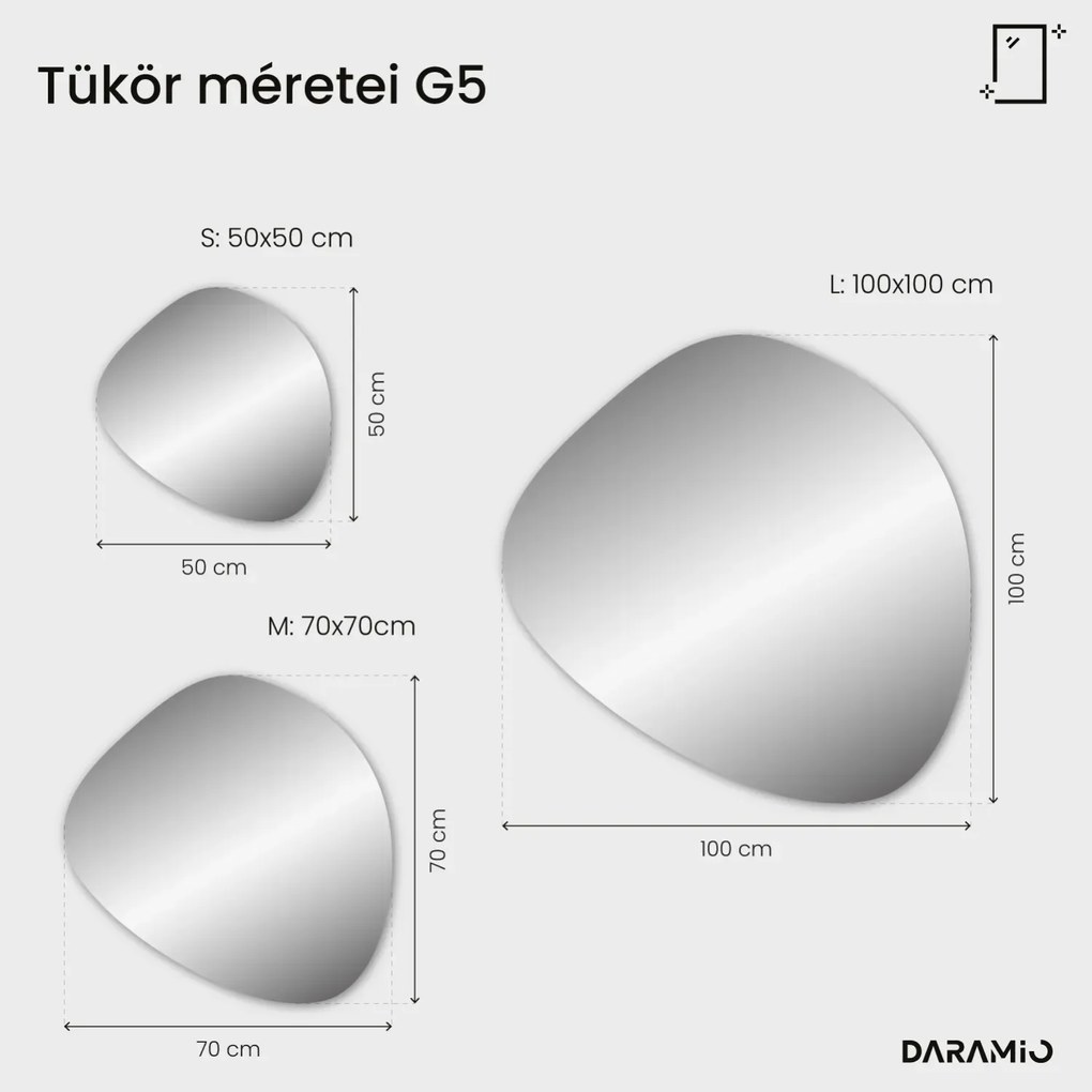 Atipikus tükör LED világítással G5