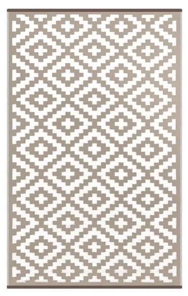 Nirvana bézs-fehér, kültérre is alkalmas, kétoldalas szőnyeg, 120 x 180 cm - Green Decore