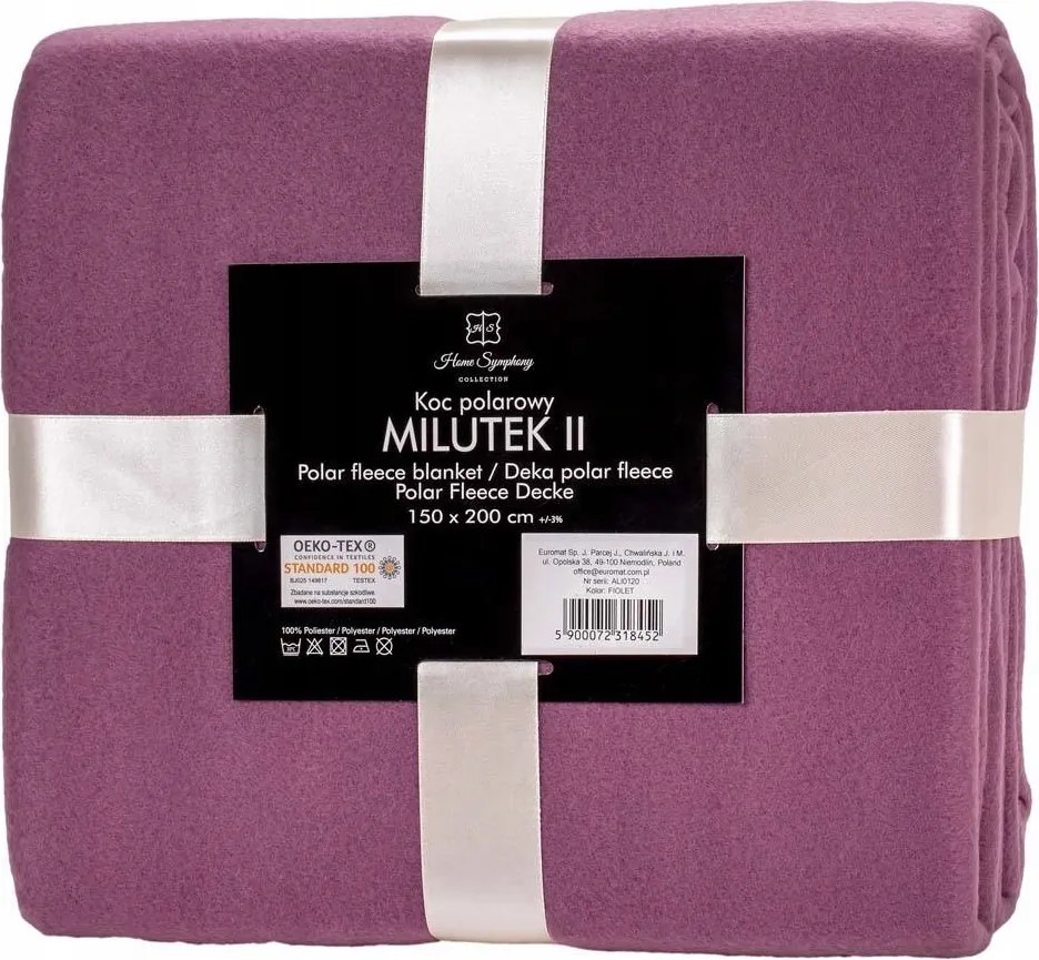 Polár takaró Milutek Lila Egyszínű 130x170