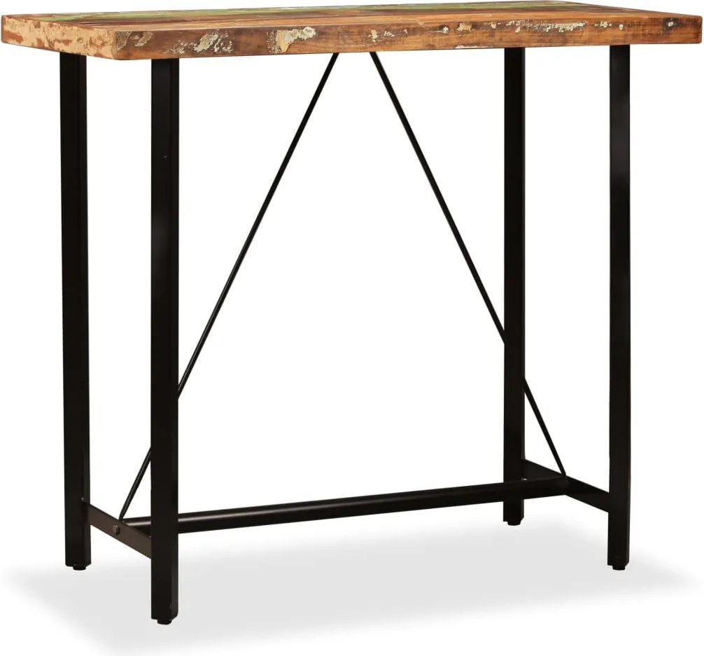 vidaXL tömör újrahasznosított fa bárasztal 120 x 60 x 107 cm