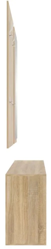 3 az 1-ben cipősszekrény szett sonoma tölgyfa mintával