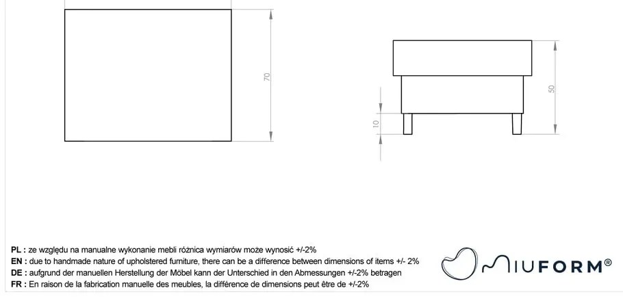 Sötétszürke lábtartó Simon – Miuform